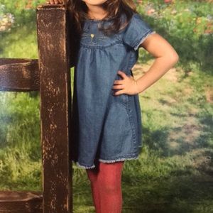 Blue Jean Mini Boden cat dress with pockets